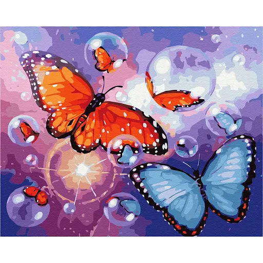 Картина за номерами Мильні метелики Brushme 40x50 см кольорова 000221328