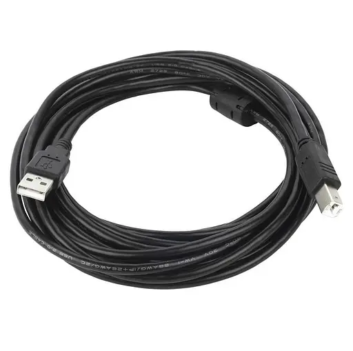 Кабель USB 2.0 AM – USB BM, 5 м, черный, ProfCable, ферритовый фильтр (ProfCable12-500) - фото 1