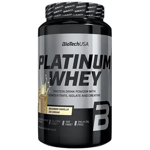 Протеин BiotechUSA Platinum Whey Bourbon vanilla ice cream 1 кг