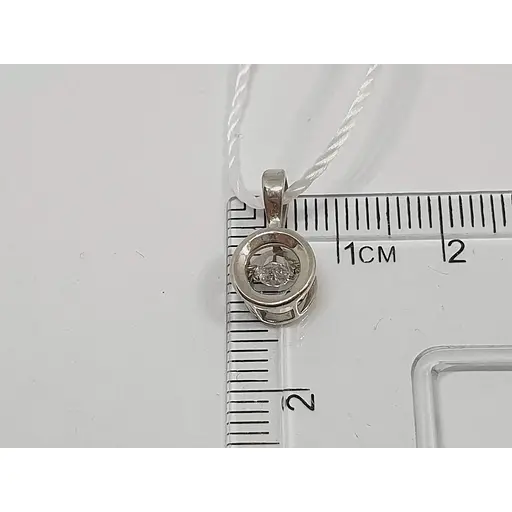 Золота підвіска Родинні коштовності з плаваючим фіанітом. 1740568 бел - фото 4