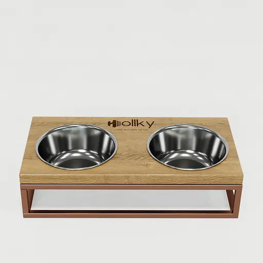 Hollky Base S — миски на підставці для маленьких собак та котів (2 × 0,45 л) - фото 5