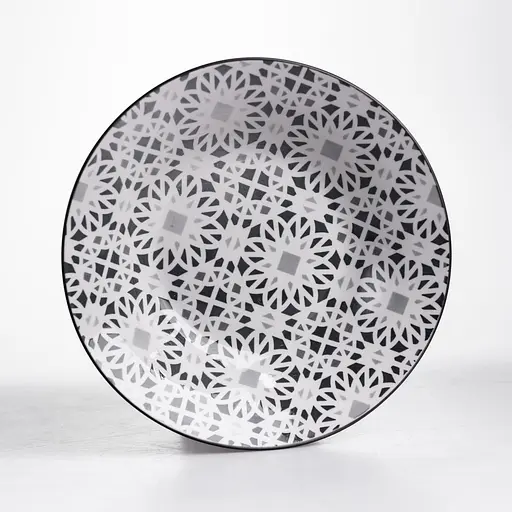 Столовий сервіз на 6 персон 18 предметів набір фарфорових тарілок для сервірування столу сервіз тарілок Yiwu HP-HK-A2 - фото 4