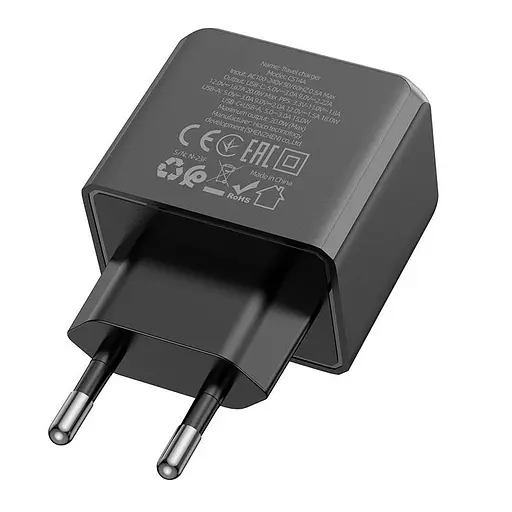 Адаптер сетевой HOCO Ocean charger CS14A 20W черный - фото 7