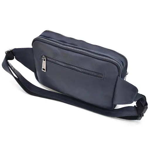 Кожаная мужская сумка на пояс TARWA 25х15х4 см sum0026018 - фото 9