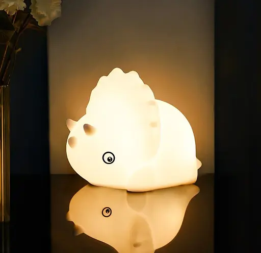 Декоративный ночник Polygonal Dinosaur LJC-150 динозавр детский силиконовый светильник для сна белый игрушка - фото 5