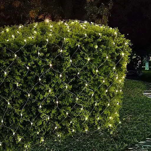 Вулична гірлянда сітка SunLamp 180 LED, 3x2 метри з пултом управління, ідеальна для саду та парків - фото 1