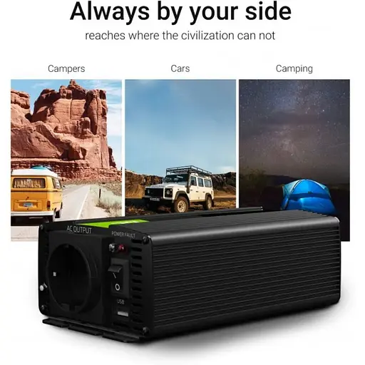 Преобразователь напряжения инвертор Green Cell 24V на 230V 1500W/3000W - фото 5