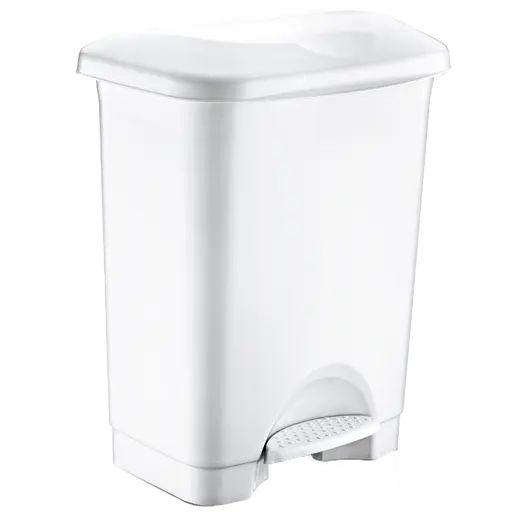 Відро Irak Plastik Stella з педаллю прямокутне 45 л біле (00-00004569)