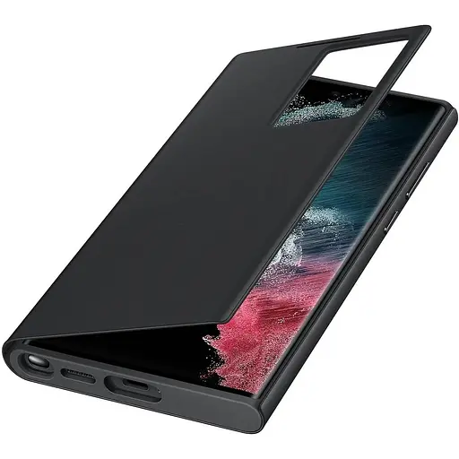 Оригінальний чохол-книжка Samsung S-View Flip Cover для Galaxy S22 Ultra Чорний EF-ZS908CBEGRU - фото 4