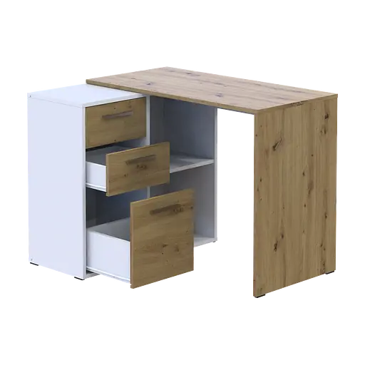 Офісний стіл Doros T8 Білий/Дуб Артізан 100х83х75 (41516060) - фото 6