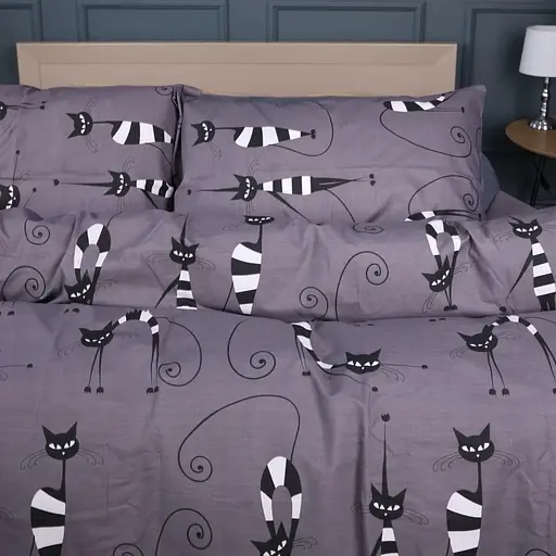 Комплект постельного белья MirSon Ranforce Elite Night cats 2x160x220 см (2200011152394) - фото 5