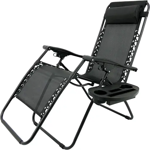 Шезлонг Garden Line Relax до 130 кг Black