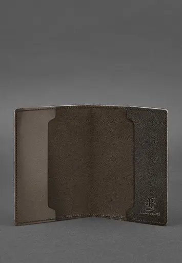 Кожаная обложка для военного билета 7.0 темно-коричневая - фото 3