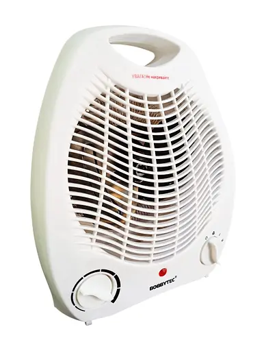Тепловентилятор обогреватель Bobbytec 2000 Вт Белый два режима мощности защита от перегрева и холодный обдув - фото 2