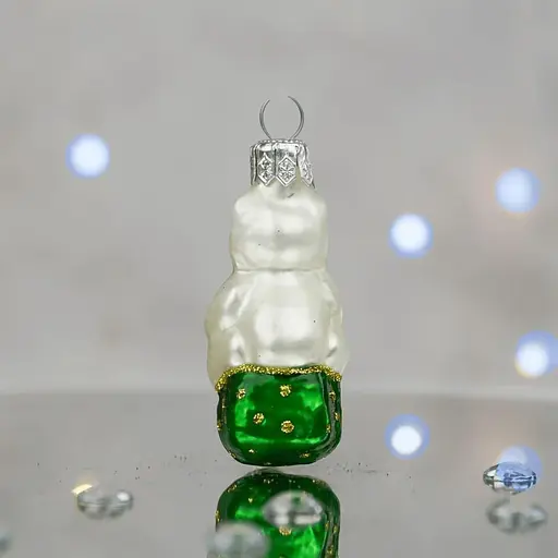 Ялинкова прикраса Санта Шоп Ведмедик новорічний скло (4820001180190) - фото 3