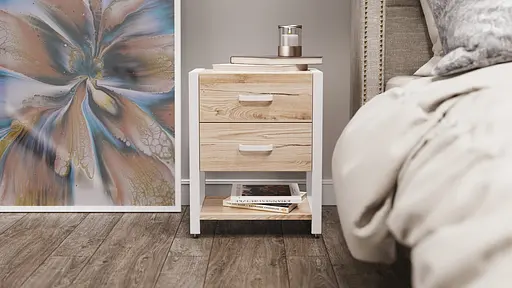 Тумба універсальна Ferrum-decor Вів'єн 2/1 50x41x40 білий ДСП Дуб Сан-Марино 16мм (FRD-104177)