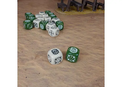 Набор кубиков Crosshairs Compact D6: Beige&Olive (20 шт.) (STCA03) - фото 4