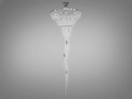 Сучасна кришталева люстра "Кришталевий каскад" на 13 ламп, колір хром - фото 1