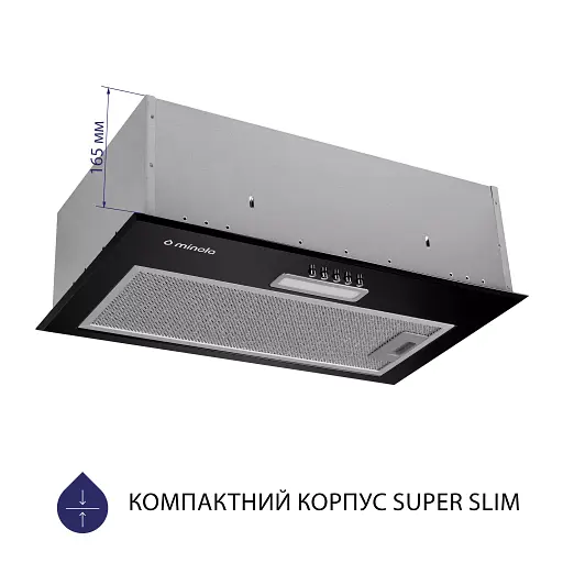 Витяжка повновбудована Minola HBI 5214 BL 700 LED - фото 2