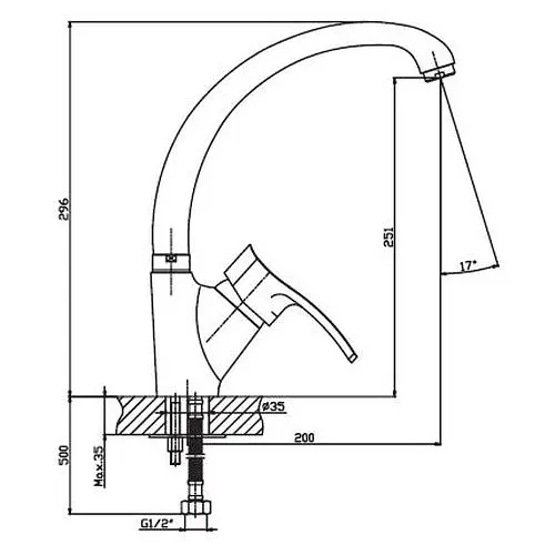 Змішувач для кухні Haiba FOCUS 011 HB0127 - фото 2
