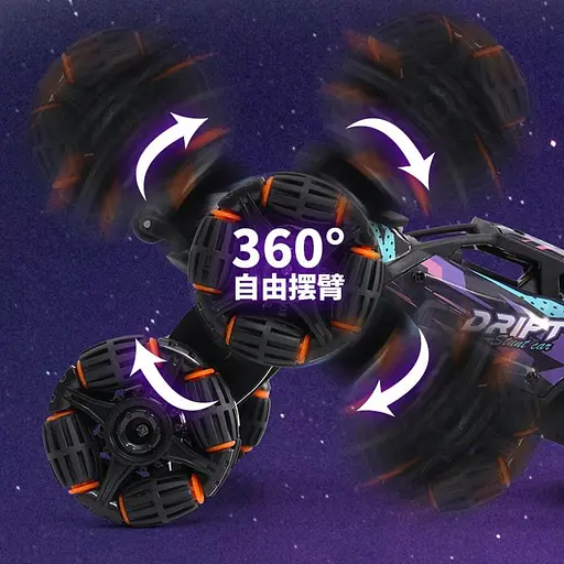 Дитячий восьмиколісний джип на радіокеруванні SHT 2330 2.4G (with 2 remote) Violet - фото 4