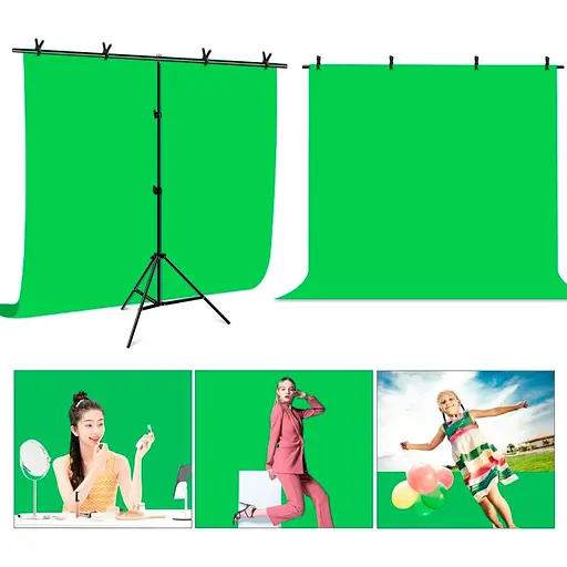 Фон хромакей зелений Puluz PU5205G 2x2м [86229] - фото 7