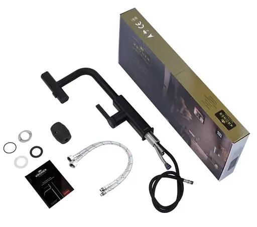 Змішувач для кухні з висувним виливом Kroner KRP Edelstahl Klassisch - SCH03918 (CV032500) - фото 9