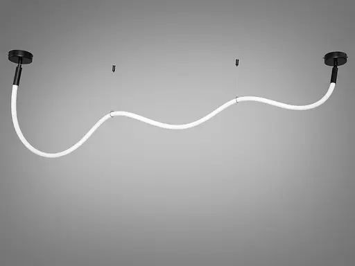 Трендовая светодиодная люстра Romin шланг мощностью 22 Вт черный - фото 1