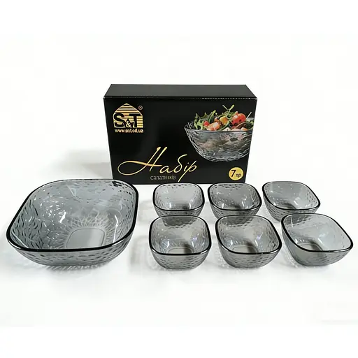 Набір салатників S&T Агат 7 шт. квадрат (9291) - фото 1