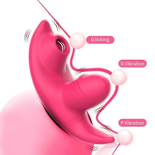 Смарт-вибратор для трусиков Love Spouse Tongue с аккумулятором 112 мм розовый - фото 2