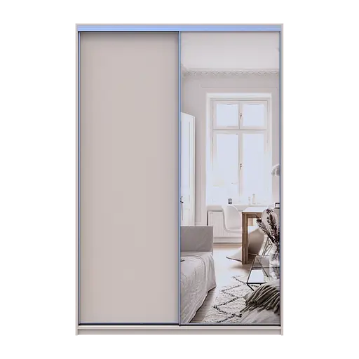 Шафа купе Doros Сіті Лайт Кашемір 1 ДСП / 1 дзеркало 150х45х225 (80736356) - фото 2