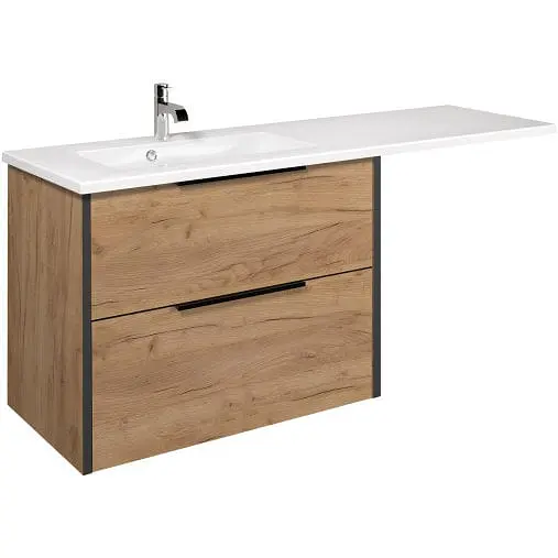 Тумба Мойдодир Line Craft 80-A Adam 140 L підвісна з крилом над пральною машиною - фото 1