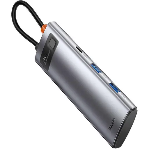 USB-Хаб Baseus USB-Hub Metal Gleam Series 7-in-1 Multifunctional Type-C HUB Docking Station Gray（Type-C to H (WKWG020113) - фото 4