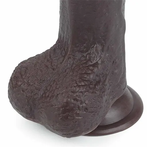 Фалоімітатор із присоскою LoveToy Sliding-Skin Dildo 7 17.5 см коричневий - фото 9