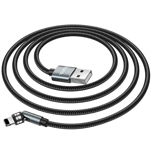 Кабель Hoco магнитный Lightning Universal 360 rotating magnetic charging cable U94, 1,2 м, 2,4A - фото 1