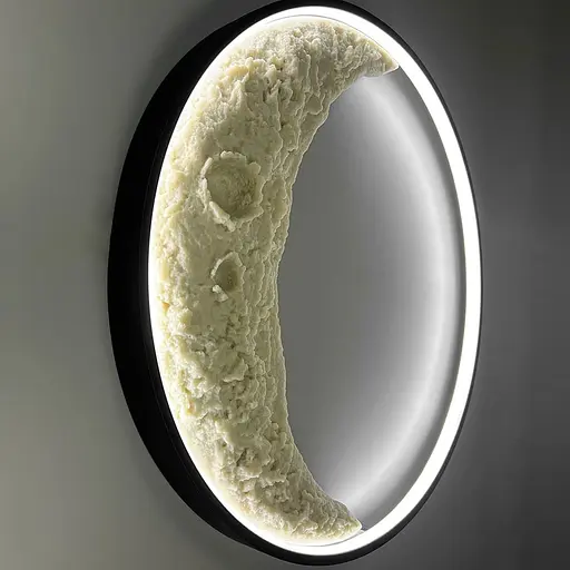 Настенно-потолочный светильник с имитацией полумесяца на 3 режима Ø 60 см Line F Арт. W138-600 BK - фото 8