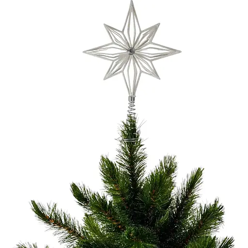 Елочная верхушка Mica Decorations Звезда пластиковая 20 см пастель белая (1181249) - фото 2