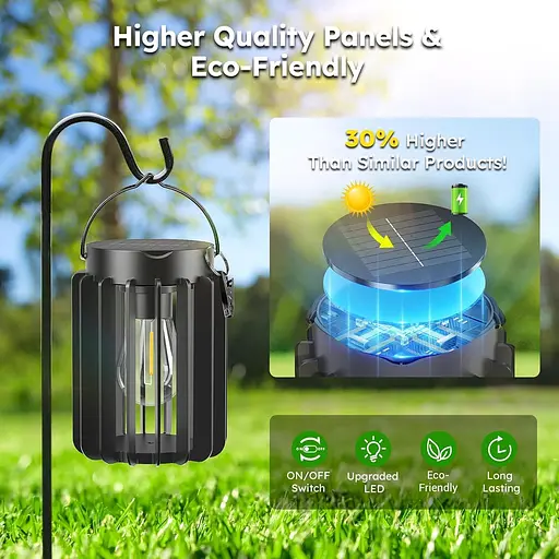 Солнечные фонари на открытом воздухе, яркие до 12 часов на открытом воздухе. - фото 3