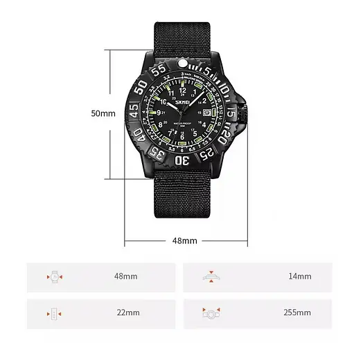 Чоловічий наручний годинник Skmei 9281 Чорний - фото 4