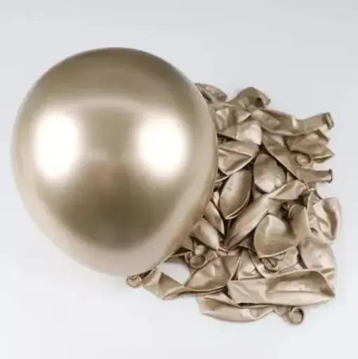 Шарик воздушный латексный 30 см (50) металлик шампань, IDEA7-DL-028 - фото 2