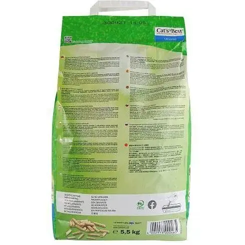 Наполнитель Cat’s Best Universal для домашних животных деревянный 10 л/5.5 кг - фото 2