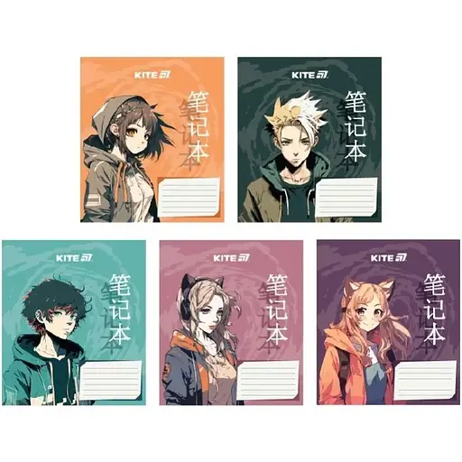 Зошит учнівський "Kite Anime" Kite K25-236-1 18 аркушів 1 шт. в асортименті - фото 1