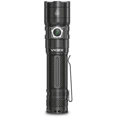 Фонарь ручной Videx A406, черный, 4000 лм, 6500K, до 200 м, 6 режимов работы, линзы из закаленного стекла, светодиод CREE XHP50.2 - фото 1