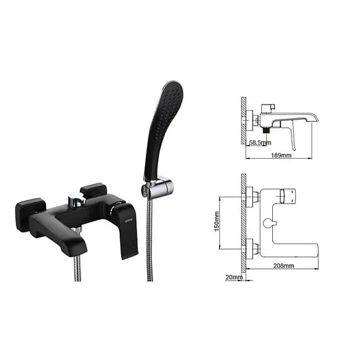 Смеситель для ванны Gappo Aventador G3250 - фото 2