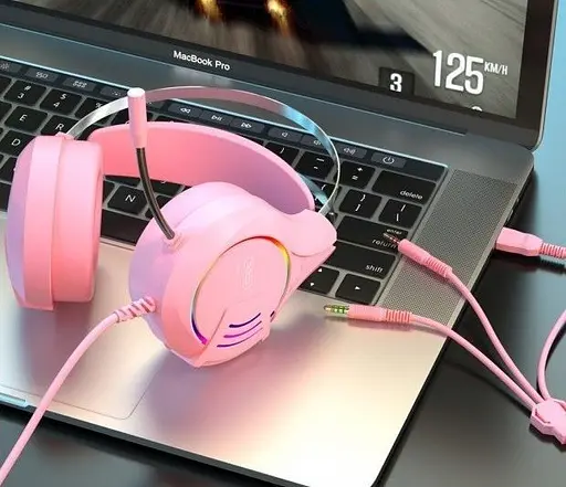 Игровые Наушники XO-GE-04 Розовый - фото 2