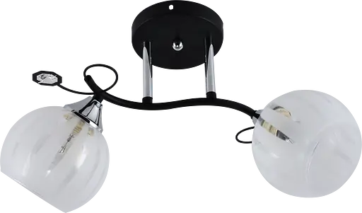 Люстра декоративна V XA1259B/2 Black+Chrome на 2 плафони - фото 2
