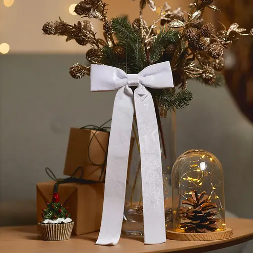 Украшение декоративное Yes! Fun Бант 38x16 см белое (975096) - фото 5