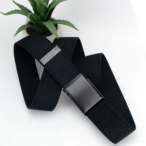 Ремінь-гумка чоловічий на затиску PS-40023 (115 см) чорний плетений - фото 2