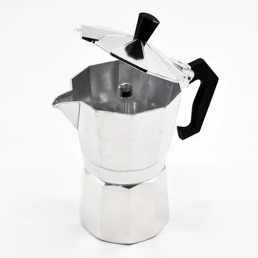Гейзерная турка на 3 чашки еспресо для плиты из алюминия гейзерного типа 150 мл - фото 2
