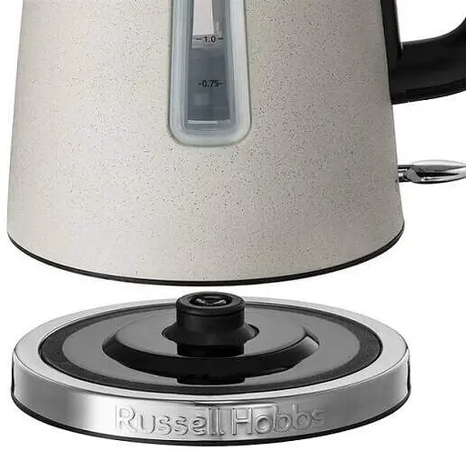 Russell Hobbs Электрочайник Luna Stone, 1.7л, металл, под камень, бежевый - фото 8